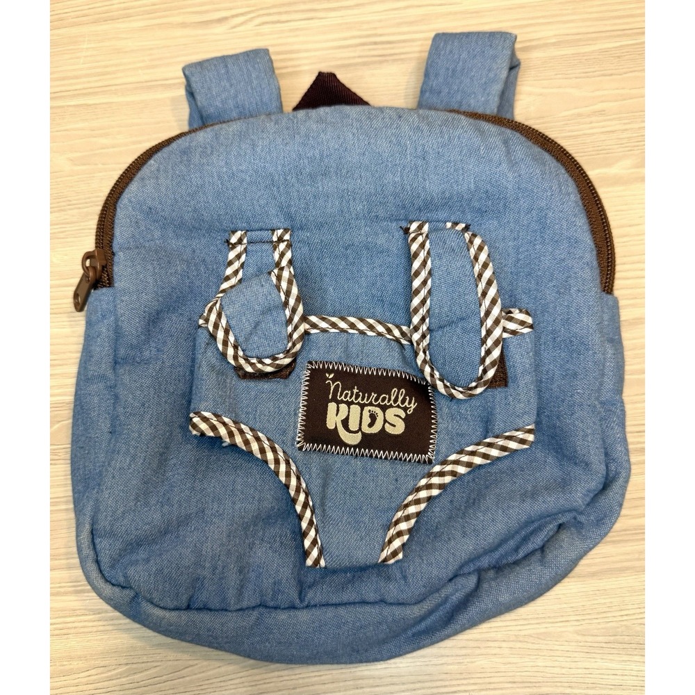Naturally Kids Blue Back Pack Carries Stuff Animals Outside - Kids Ages 3-5.